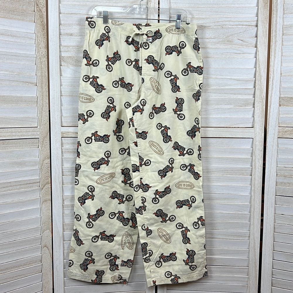 Life Is Good Motorcycle Biker Classic Lounge Pants Small